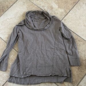 Escape by Habitat clothes Gray Cowl Neck Long Sleeve Top tunic M